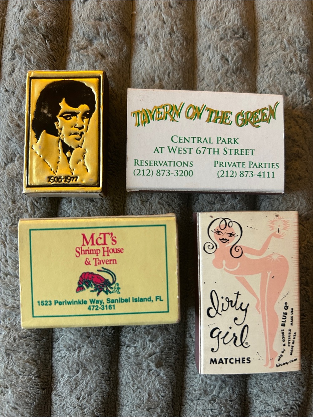 Vintage Matchbook Lot - Elvis Presley Tavern on the Green Jacaranda Dirty Girl